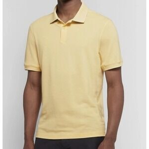 Lululemon Athletic Live in Practice Polo Shirt Size L Yellow Pique